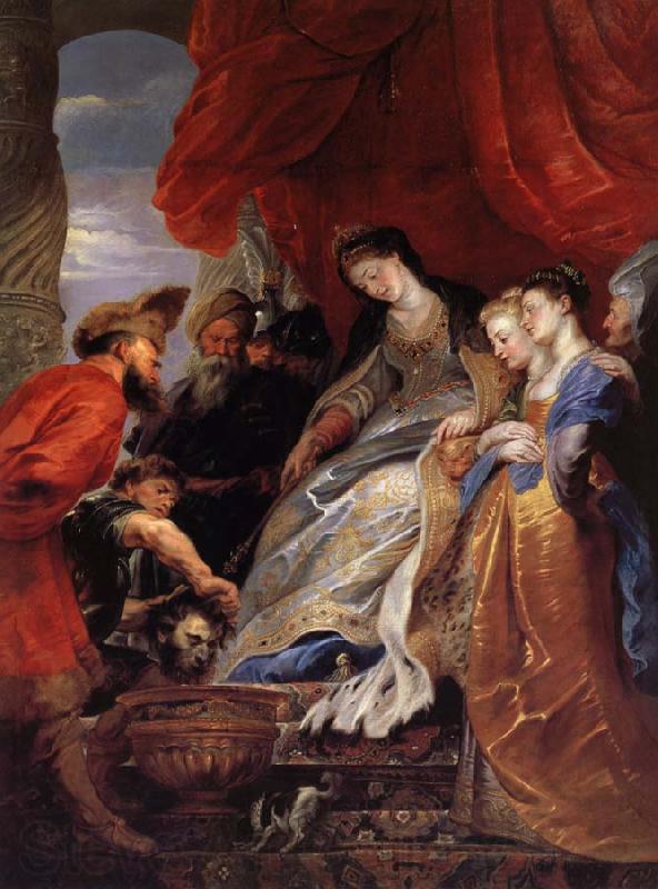 Peter Paul Rubens Thomyris,Rene des Scythes fait plonger la tete de Cyrus dans un vase rempli de sang Norge oil painting art